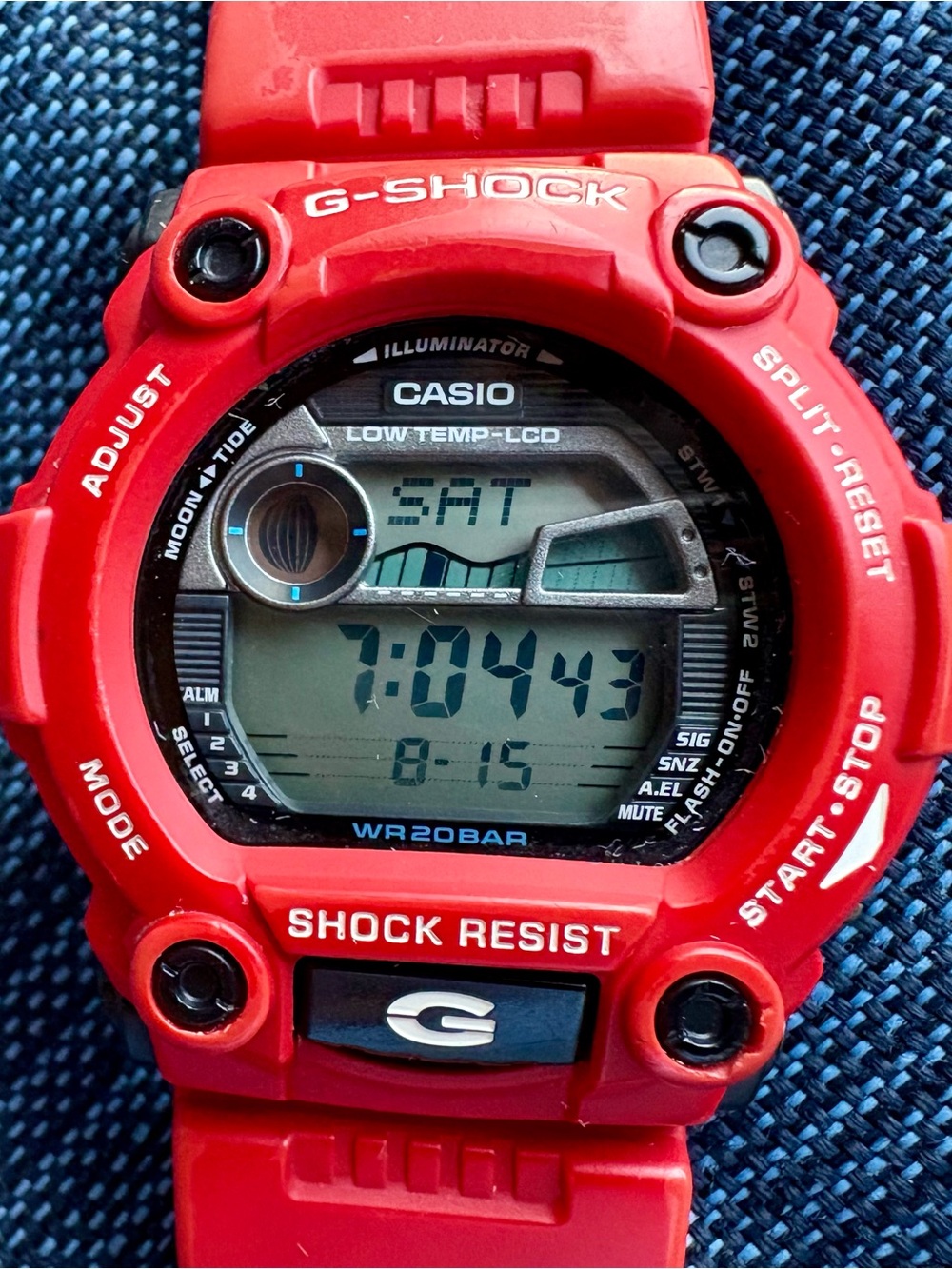 Casio G-Shock Rescue Series Red (G-7900A-4) – Fresh Battery, Fully Working